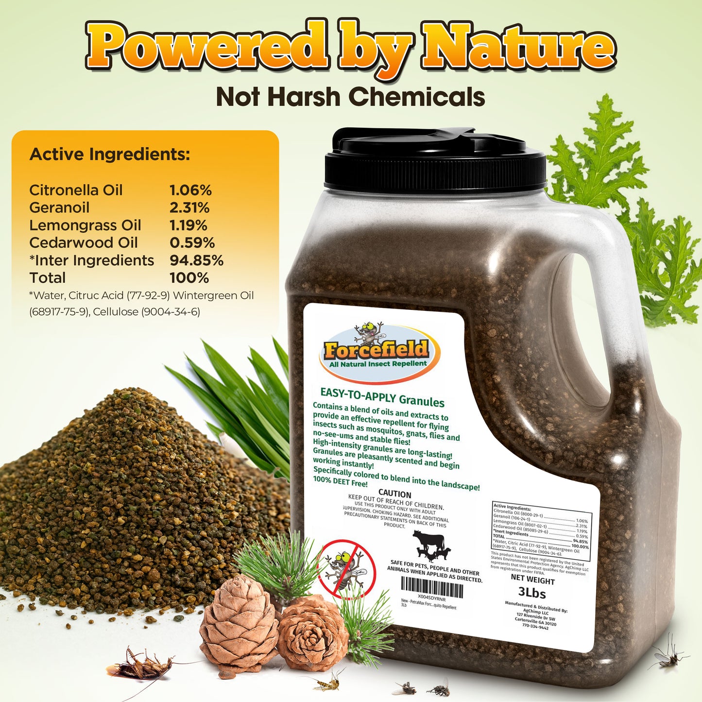 Forcefield All Natural Insect Repellent 3lbs.