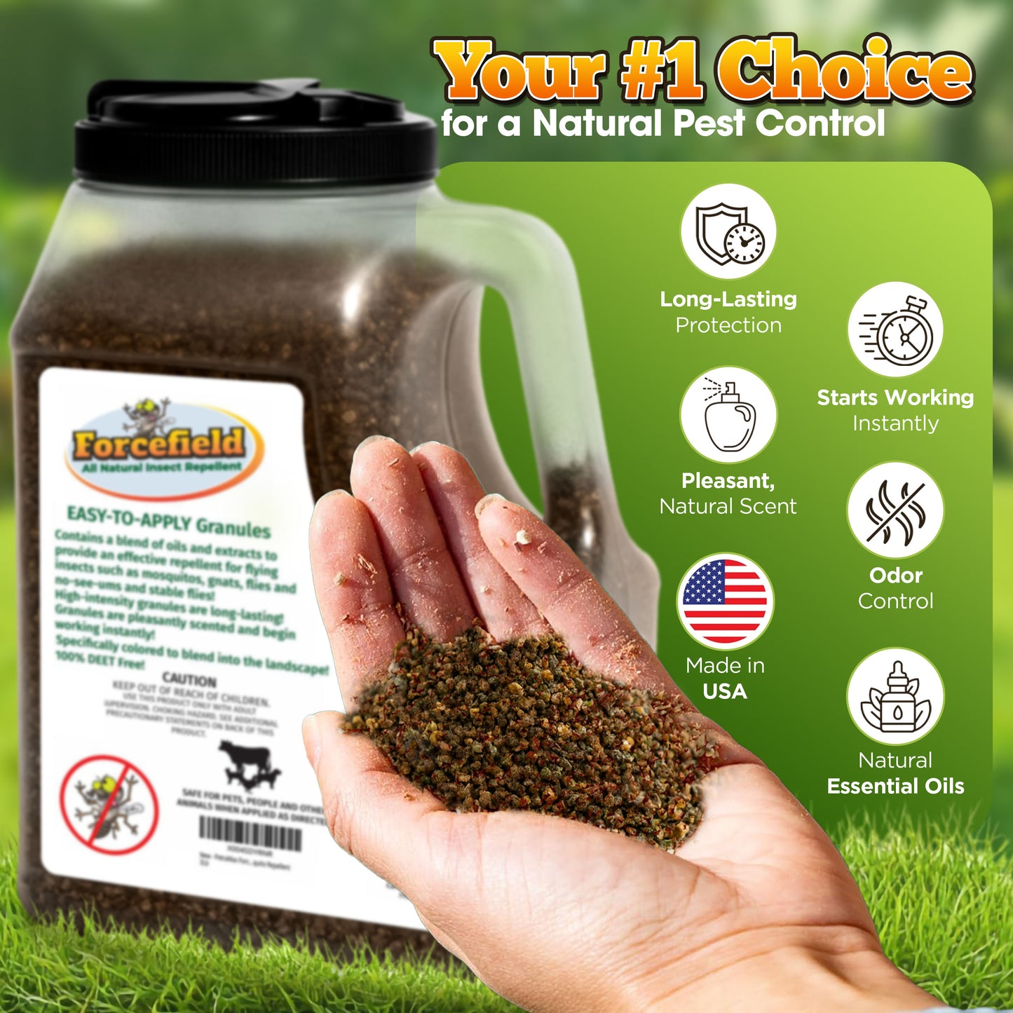 Forcefield All Natural Insect Repellent 8lbs.