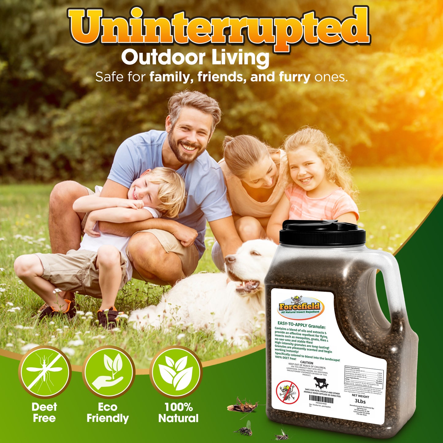 Forcefield All Natural Insect Repellent 8lbs.