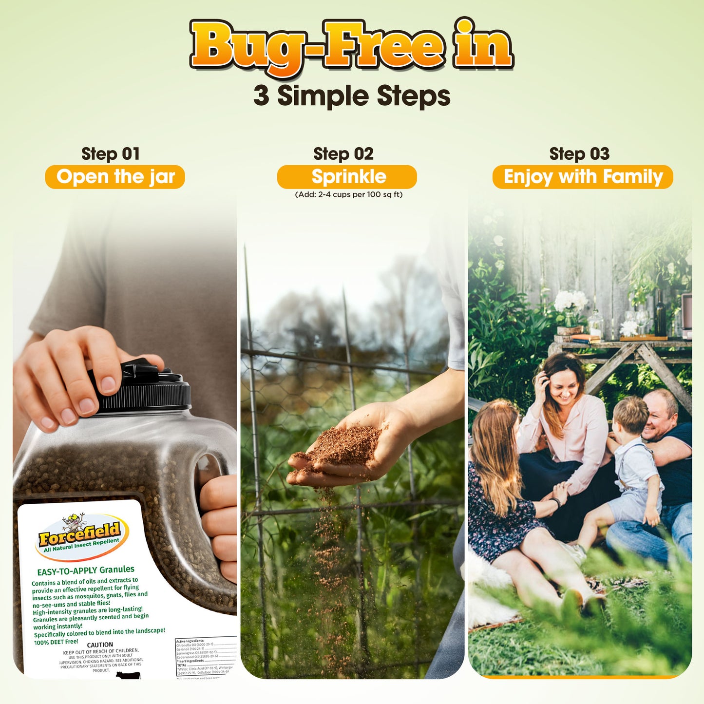 Forcefield All Natural Insect Repellent 8lbs.