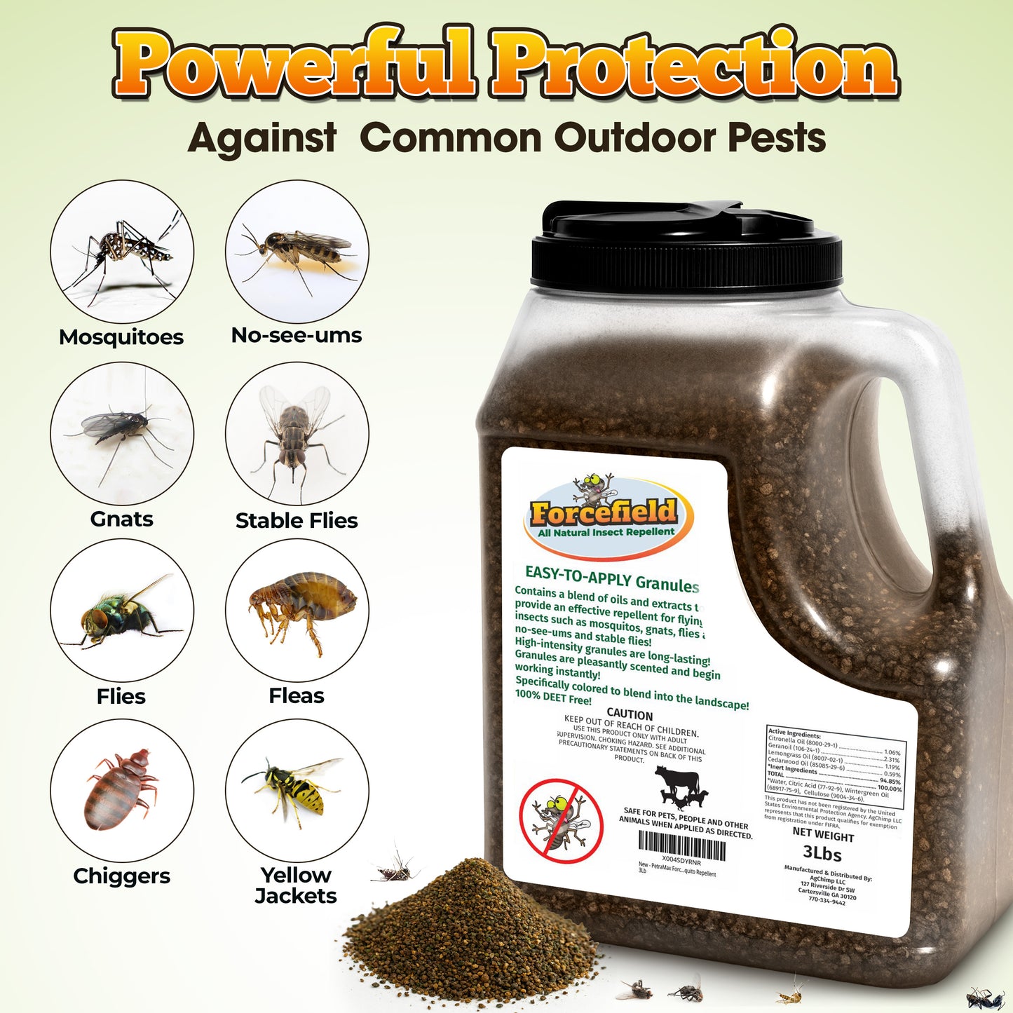 Forcefield All Natural Insect Repellent 8lbs.